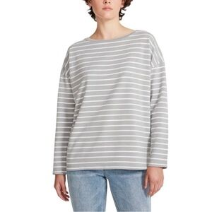 STEVE Madden BB Dakota Grey/ White Breton Style Striped Ladies Top.